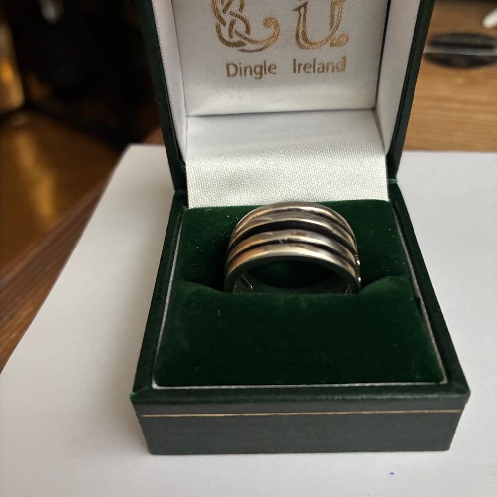 Silver Spiral Band Ring